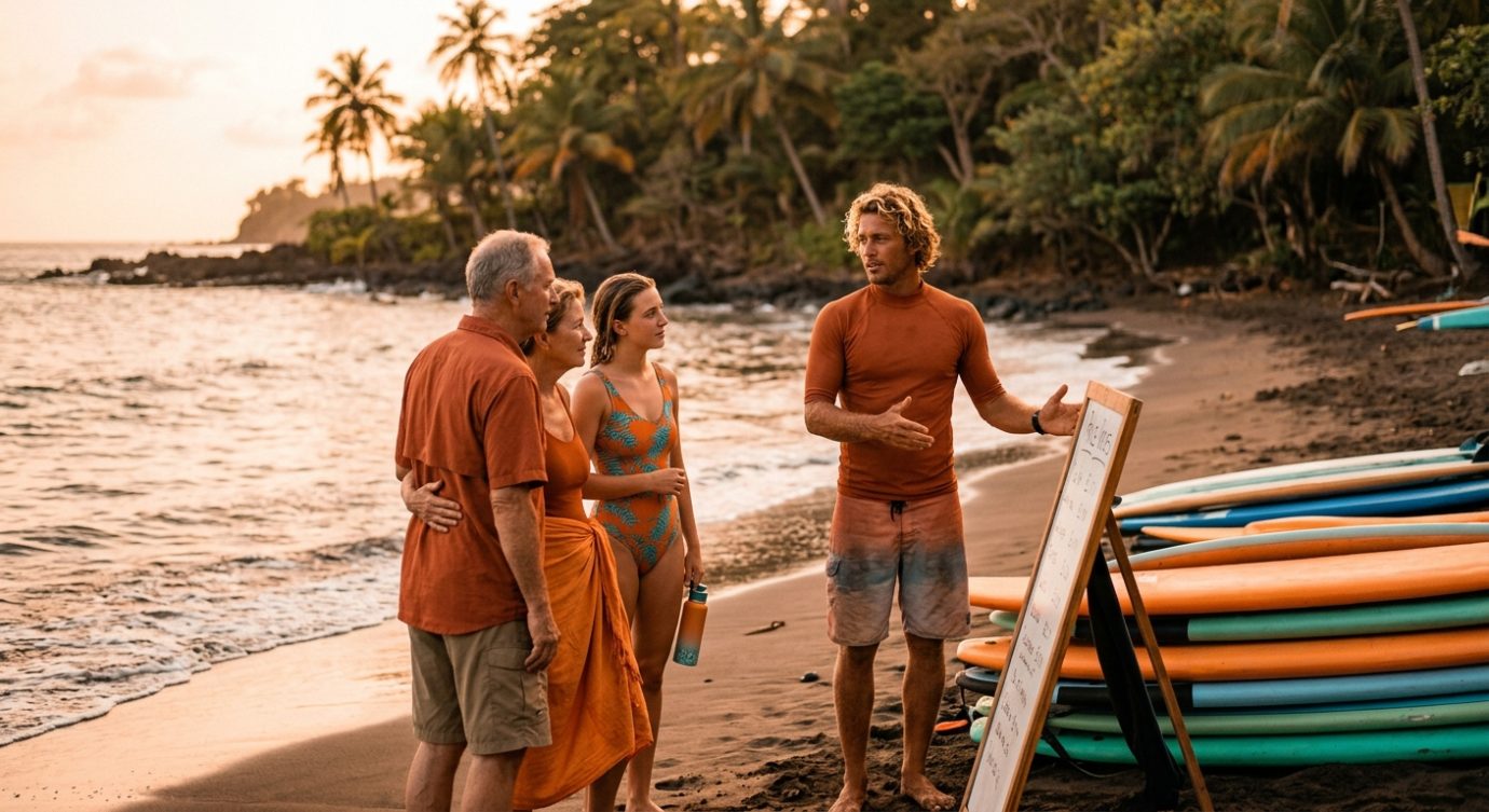 Analyse comparative : le prix d'un cours de surf en Guadeloupe selon les formats