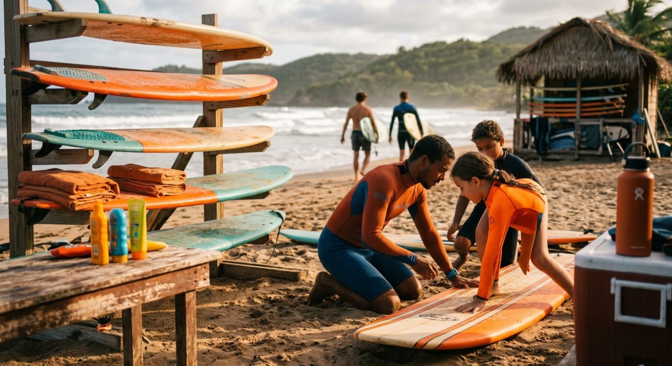 Les composantes du tarif de l'&eacute;cole de surf en Guadeloupe