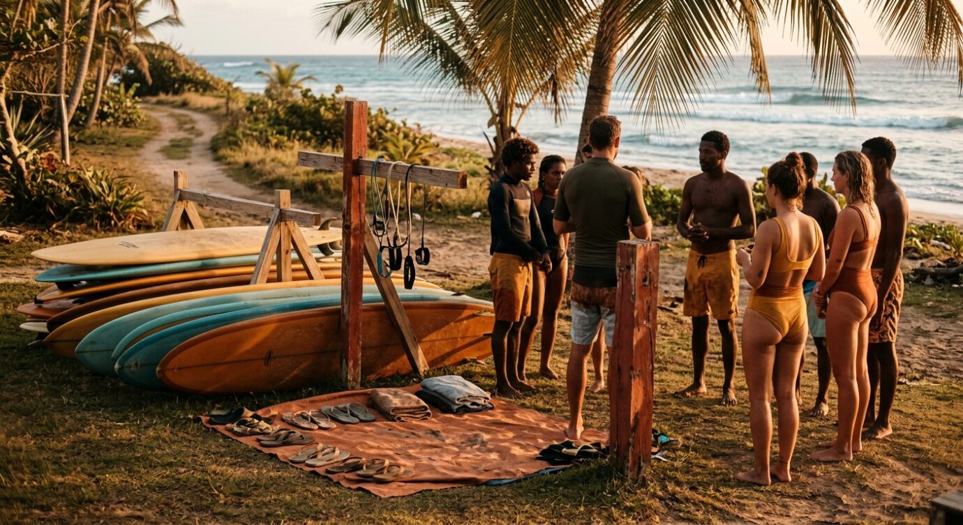 La structuration de l'offre d'apprentissage du surf en Grande-Terre