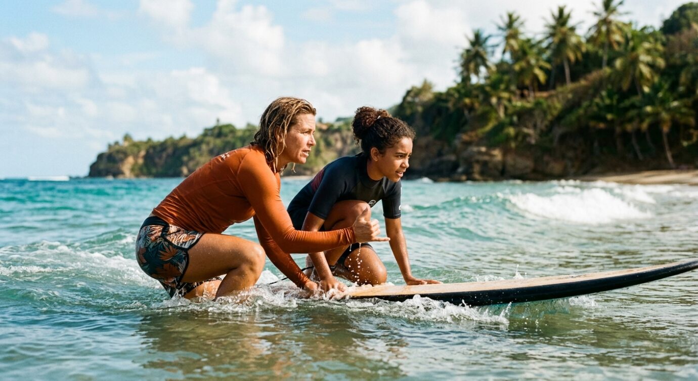 Du niveau débutant au perfectionnement du surf en Guadeloupe : une pédagogie ciblée