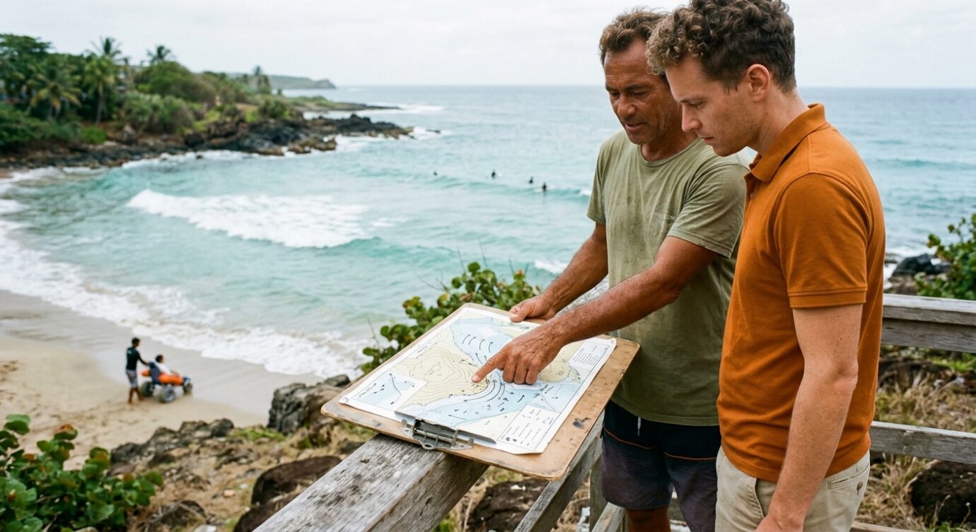 L'analyse technique des spots de surf PMR en Guadeloupe