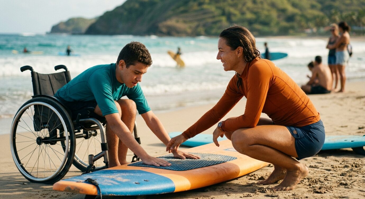 Les fondements p&eacute;dagogiques de la pratique du handisurf en Guadeloupe
